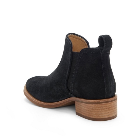 LUCKY BRAND $139 Pogan Chelsea Bootie Black Leather Suede Shoes Size 7.5 New - Picture 3 of 11